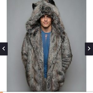 Spirit hoods grey wolf jacket